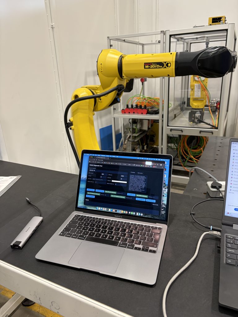 fanuc robot being tested for robovigil